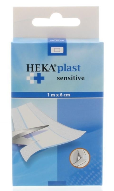 Heka wondpleister sensitive 1 m x 6 cm 1st  drogist