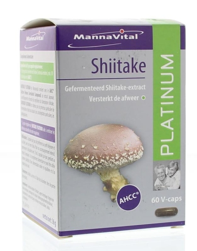 Foto van Mannavital shiitake platinum 60ca via drogist