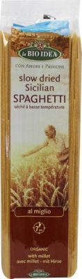 Foto van Bioidea spaghetti tarwe gierst 500g via drogist