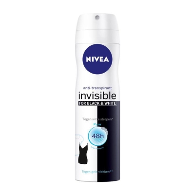 Foto van Nivea deospray black & white protect 150ml via drogist