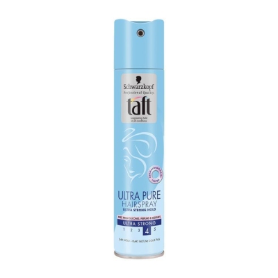 Foto van Taft hairspray ultra pure 250ml via drogist