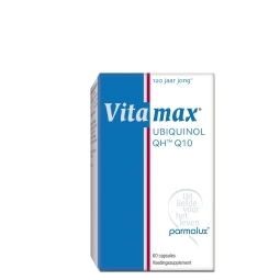 Foto van Vitamax ubiquinol qh q10 60cap via drogist