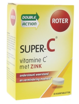 Foto van Roter super-c + zink kauwtabletten 30st via drogist