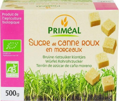 Foto van Primeal bruine rietsuiker klontjes 500g via drogist