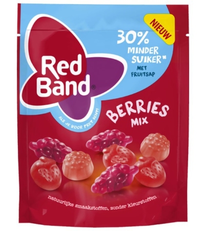 Red band berries winegum mix 30% minder suiker 10 x 210g  drogist
