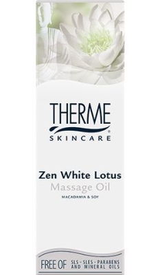 Foto van Therme zen white lotus massage olie 125ml via drogist