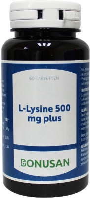 Foto van Bonusan l-lysine 500 mg 60tab via drogist