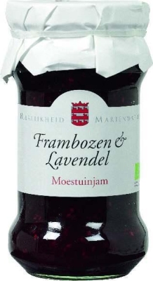 Foto van Marienwaerdt moestuinjam framboos lavendel 250g via drogist