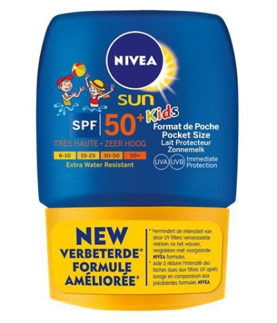 Foto van Nivea sun kids spf50+ pocket size 50ml via drogist