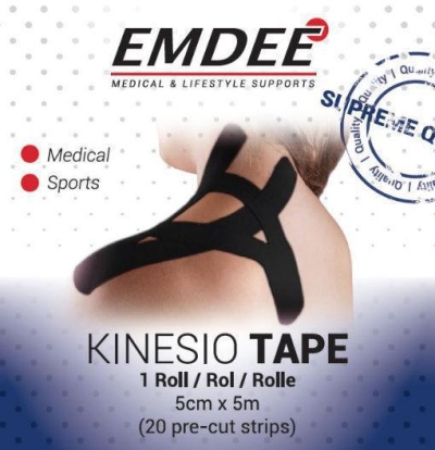 Emdee kinesio tape zwart 1st  drogist