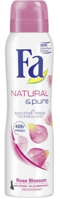 Foto van Fa deospray natural pure rose 150ml via drogist