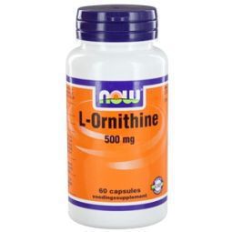 Foto van Now l-ornithine 500mg 60cap via drogist