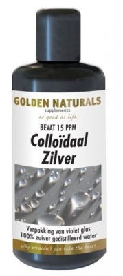 Foto van Golden naturals colloidaal zilver 15ppm 1000ml via drogist