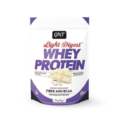 Foto van Qnt whey protein white chocolate 500gr via drogist