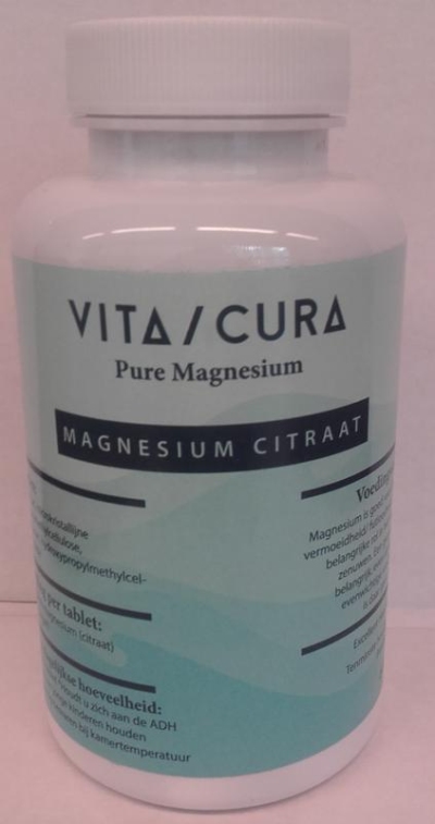Foto van Vita cura magnesium citraat 200 mg 60tb via drogist