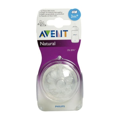 Foto van Avent avent speen natural 3 gaatjes 2st via drogist