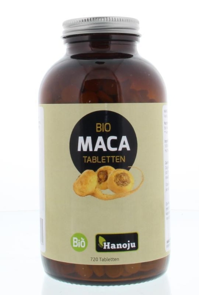 Foto van Hanoju bio maca premium 4:1 extract 500mg 720tab via drogist