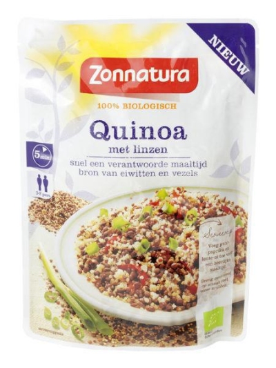 Foto van Zonnatura quinoa & linzen 250g via drogist