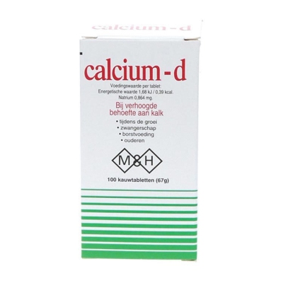 M&h pharma calcium-d 100tab  drogist