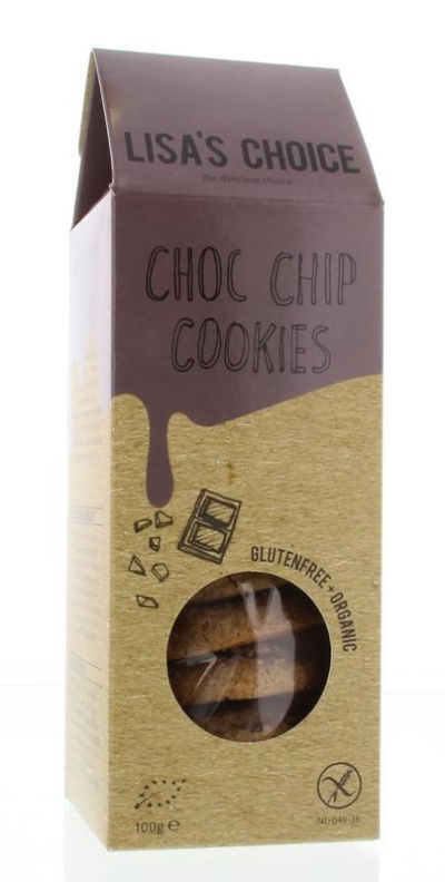 Foto van Lisa's choice chocolate chip cookies 100g via drogist