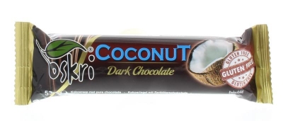 Oskri kokosnootreep chocolade puur 53g  drogist