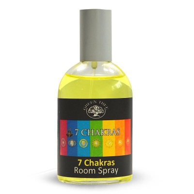 Foto van Green tree roomspray 7 chakra 100ml via drogist